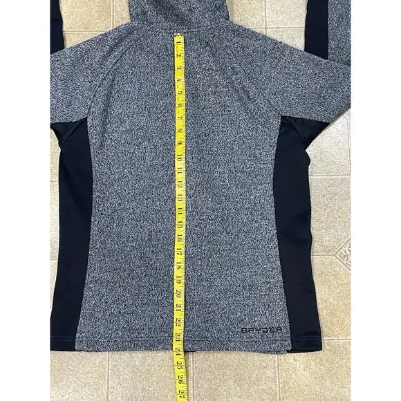 Spyder Hoodie Sweater Youth XL (18/20) Gray Full Zip Pockets Embroidered Logo - Picture 6 of 13